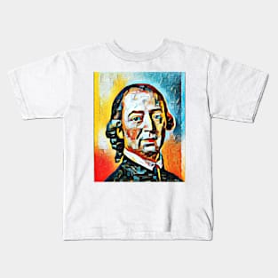 Johann Gottfried Herder abstract Portrait | Johann Gottfried Herder Artwork 4 Kids T-Shirt